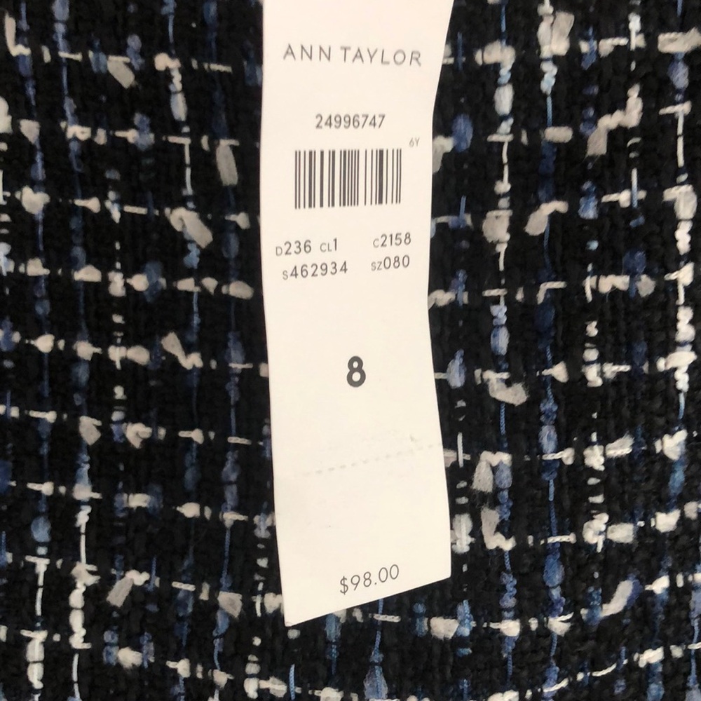 Navy Tweed A-Line skirt